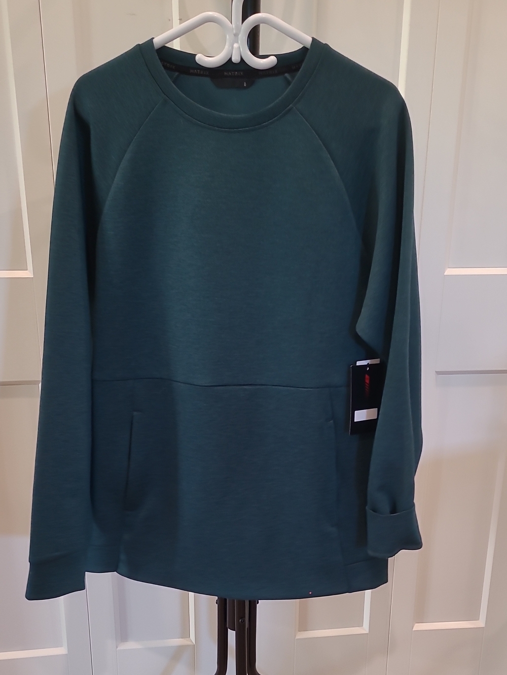 Matrix Crewneck Sweater in Teal Green NWT